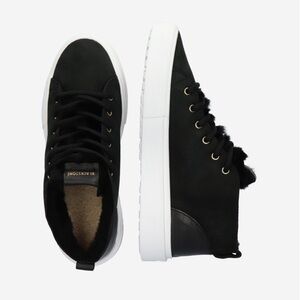 Blackstone Black Leather Shearling Lined Lace Up Sneaker Hybrid Size 7 Cozy